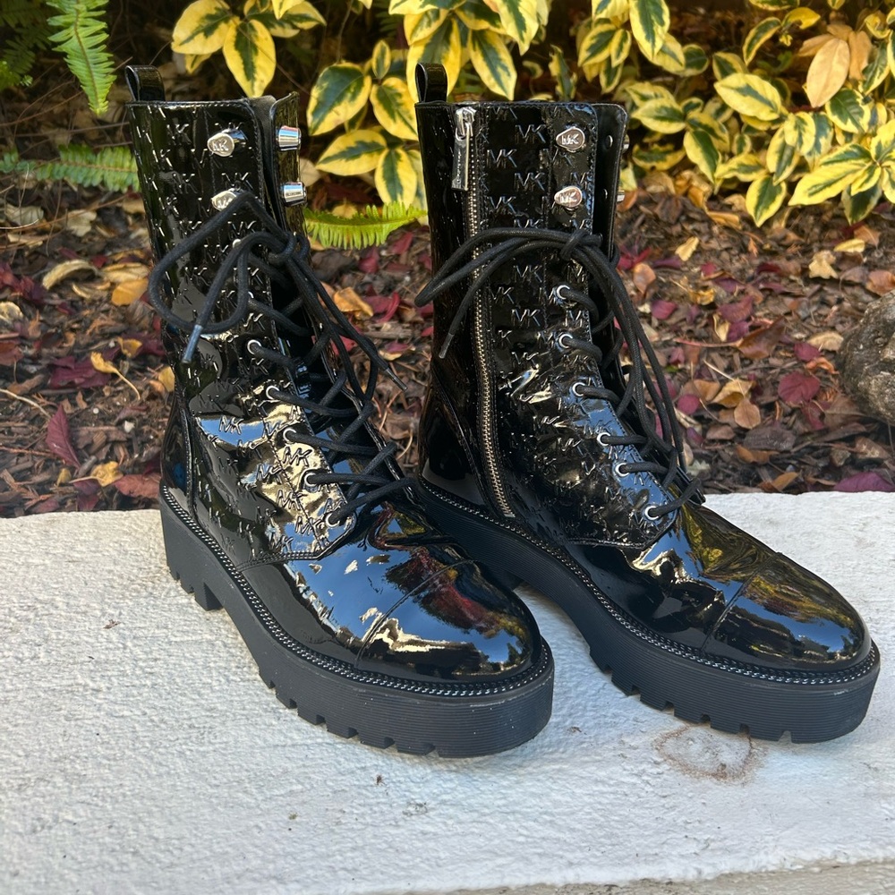 Michael Kors Bryce Leather Combat boots